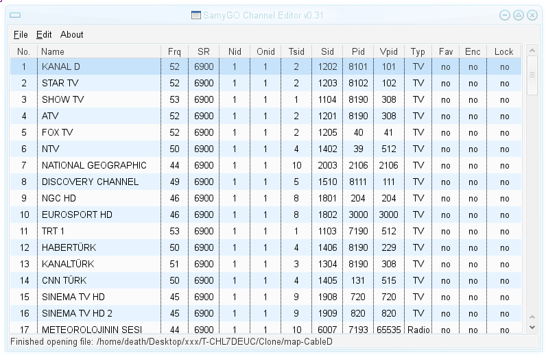 Afterwards you can import the channel list to TV from the USB stick.